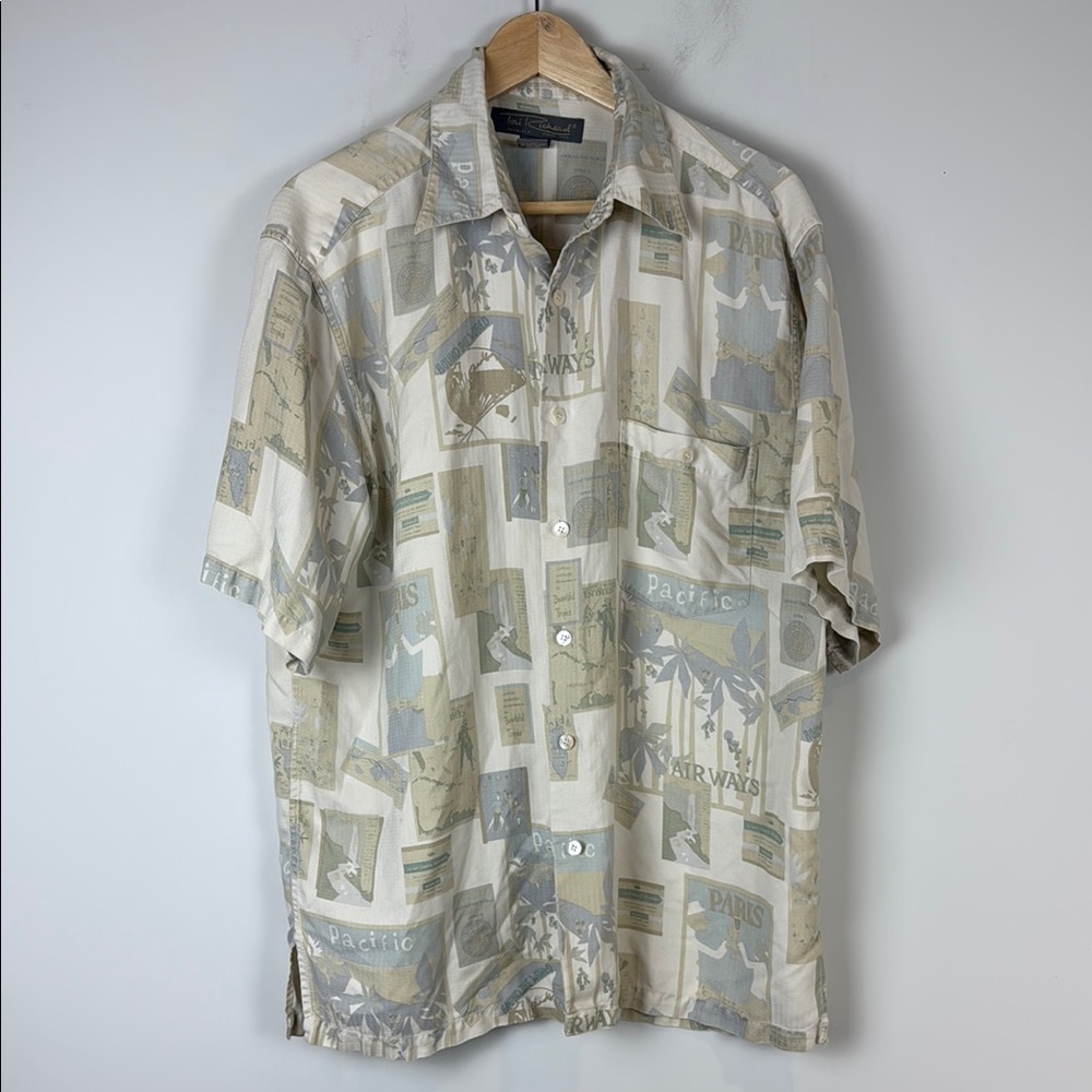 Tori Richard Silk Shirt with Graphic Design Size Large